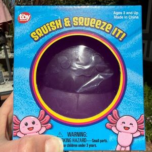 The Toy Network Purple Axolotl Squish & Squeeze Toy. Favorite Axolotl Sqishy.